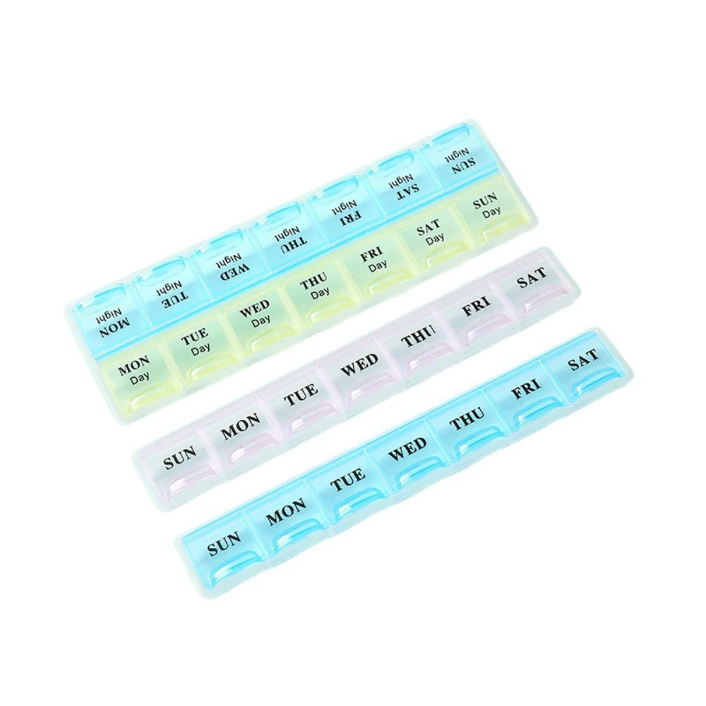 Heißer wöchentlicher Premium-Organizer: Tragbare Pillendose mit 7/14/21/28 Fächern für 1/2/3/4 Anwendungen pro Tag – Aufbewahrungsbox für Vitamine, Medikamente und Fischöle