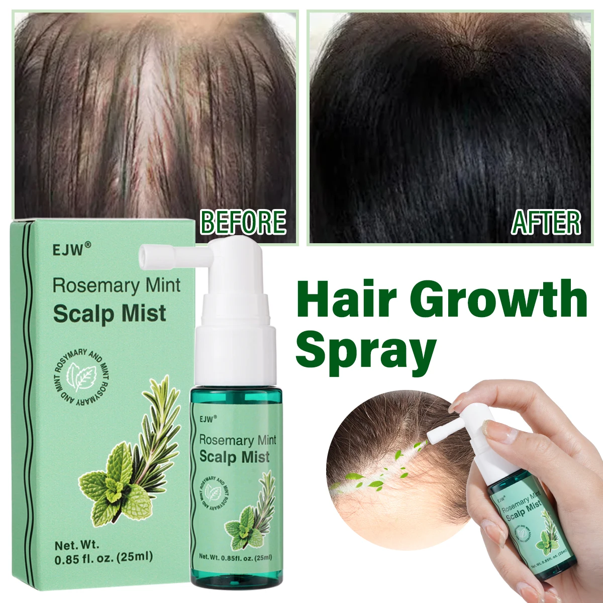 

Hair Growth Spray,Scalp Scrub,Rosemary Scalp Exfoliator Scrub Shampoo,Hair Booster Serum,Strengthens Hair Roots,Helps Strengthen