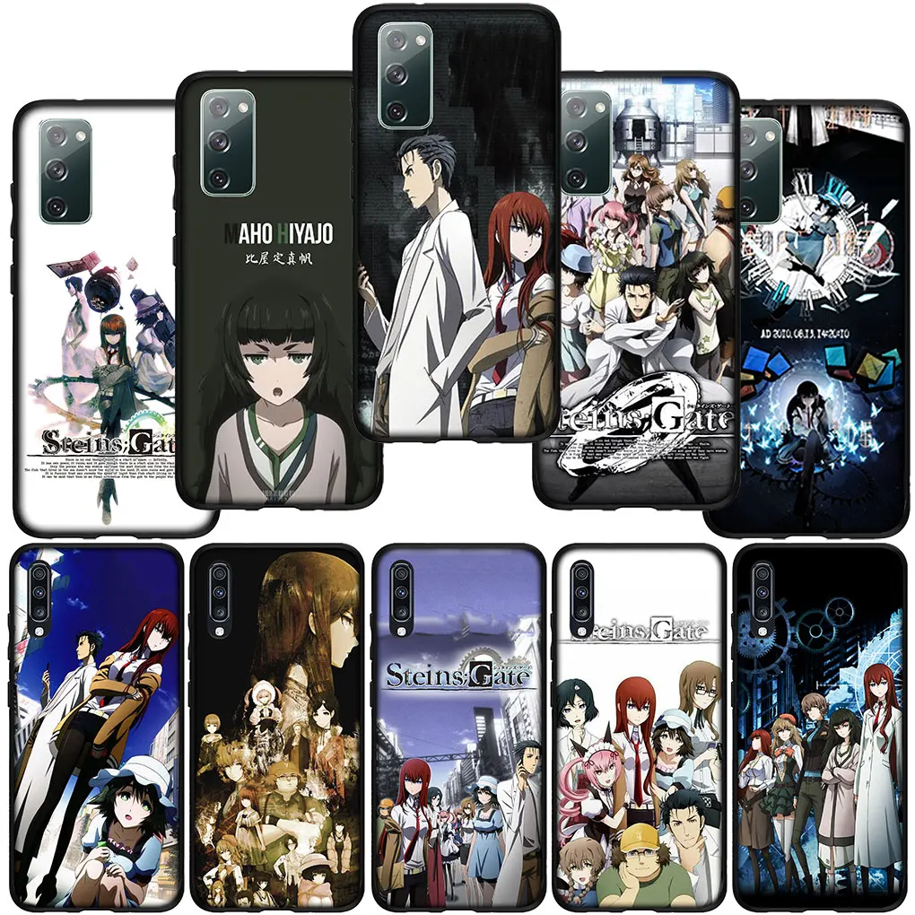 Steins gate Anime Phone Cover Case for Samsung Galaxy S24 S23 Fe Ultra A55 A35 A24 A15 A05 M55 M15 Plus A02 S7 Soft Casing