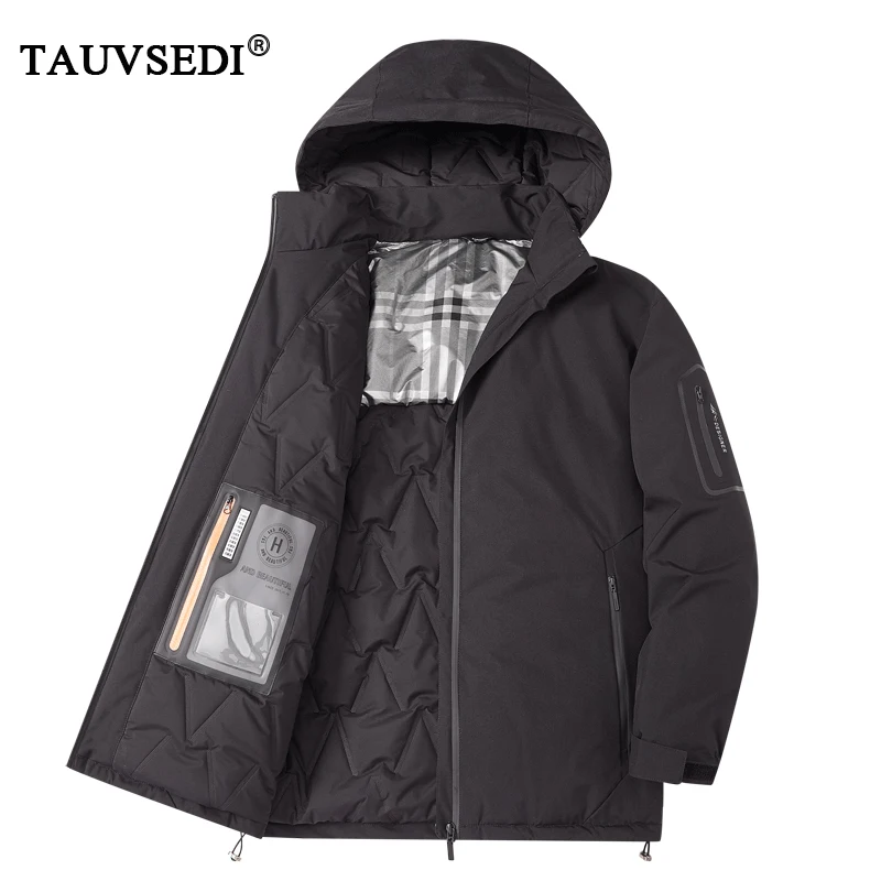 Men Windproof Hooded Warm Casual Parkas Coats Man Overcoat Outwear Detachable Hat Jackets Male Sport Outdoor Parka Plus Size 6XL