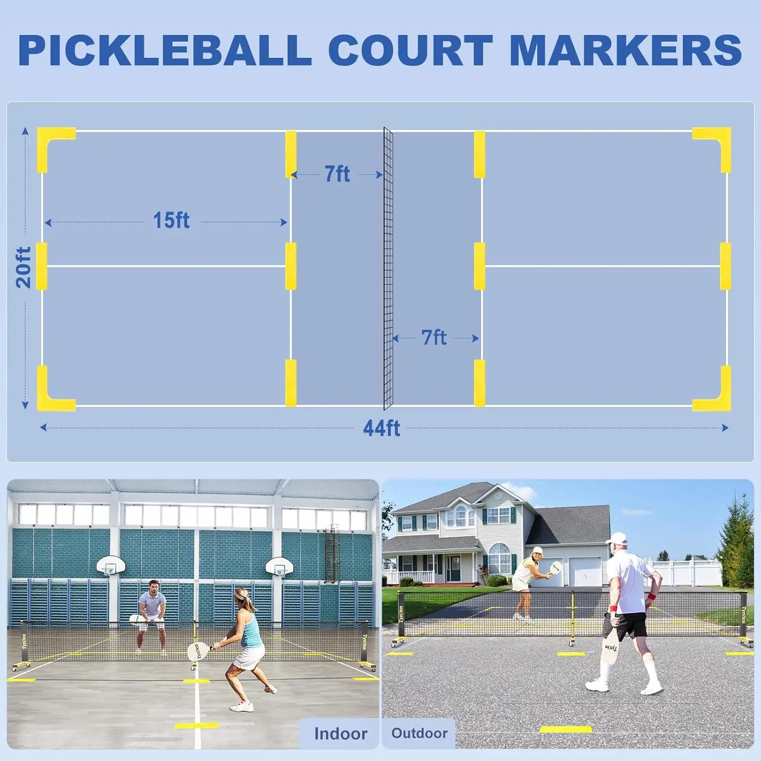 مجموعة شبكة كرة البيسبول المحمولة بطول 22 قدمًا مع عجلات و4 مجاذيف و6 كرات للعب في الأماكن المغلقة والخارجية