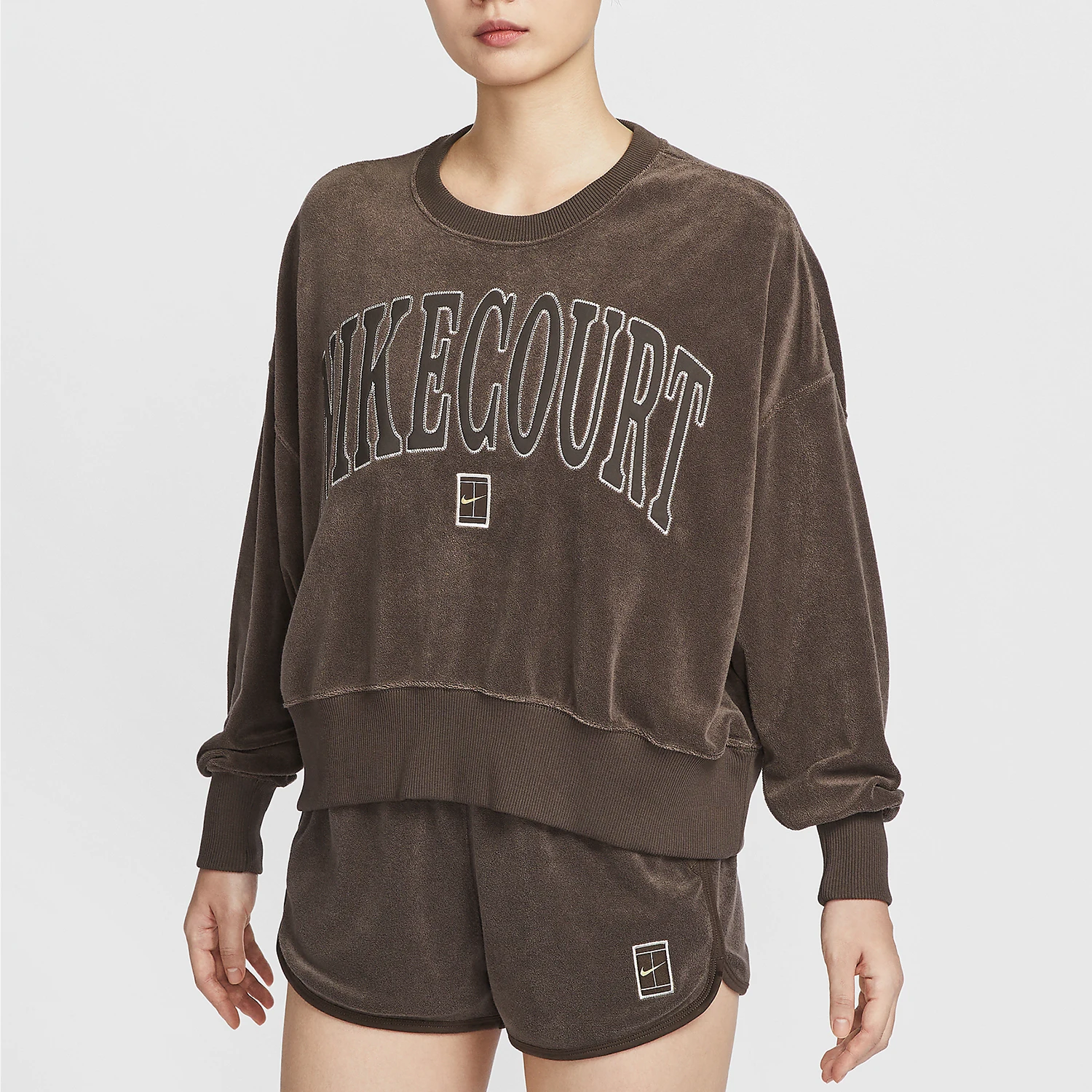 Nike genuine autumn new women's retro tennis casual sports hoodie FQ2243-237