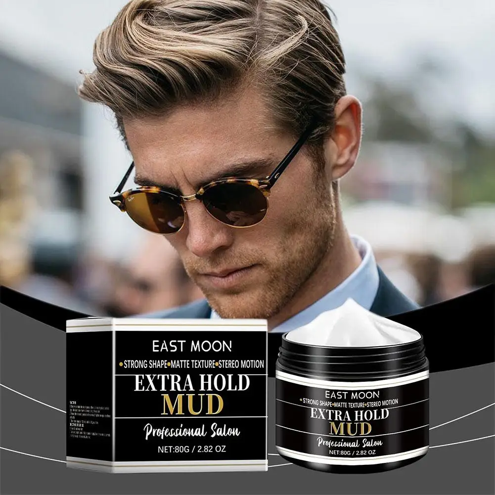 

Long Lasting Hair Styling Wax For Men Strong Hold Hairstyle Finished Hair Styling Clay Mud Salon Hair Cream Refreshing Hair L5D4