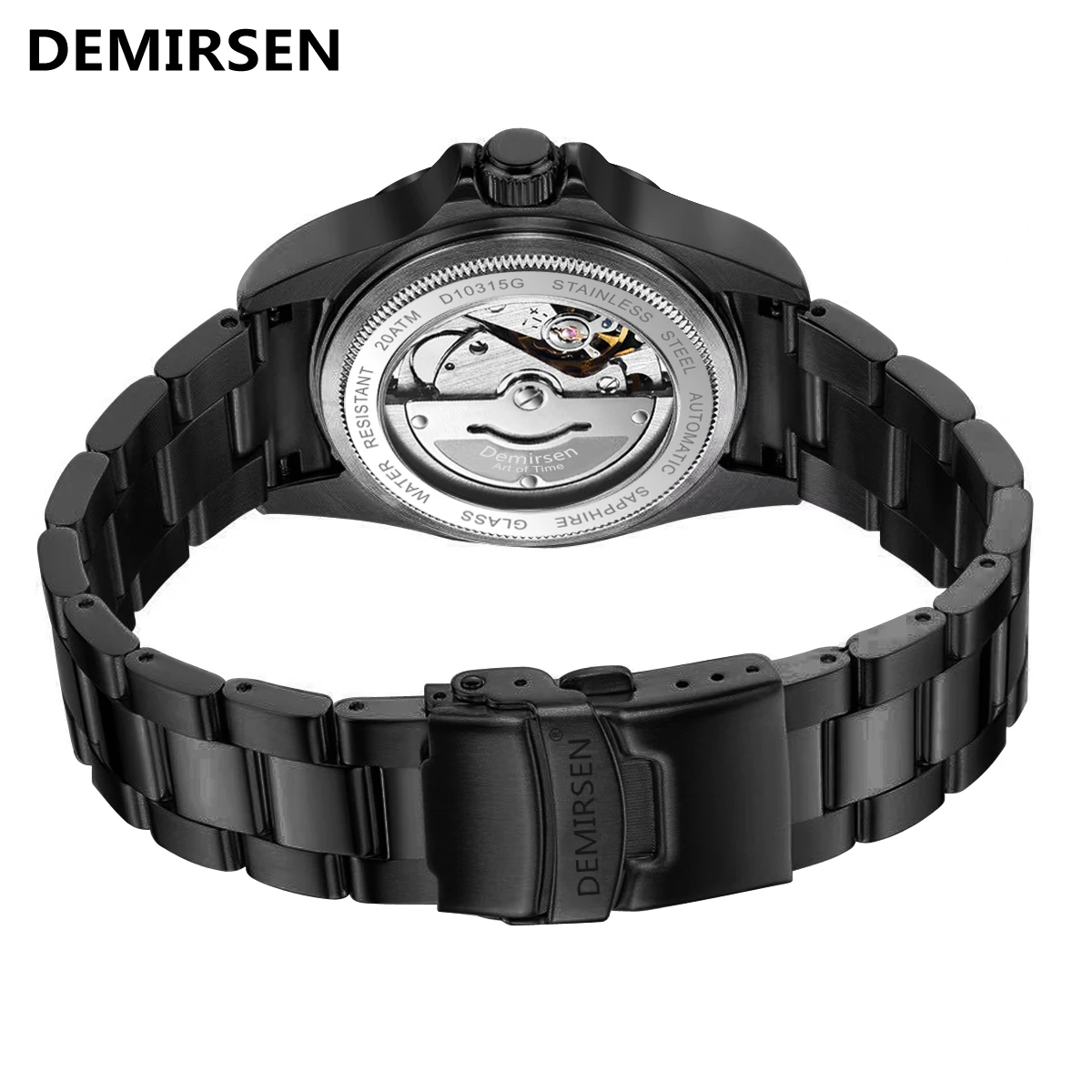 Demirsen Luxury Brand Seagull Movement Automatic Watch Business Stainless Steel Waterproof Sapphire Luminous Men Wristwatch