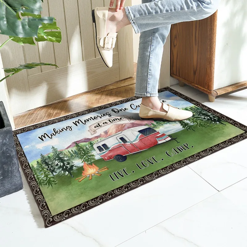 1pc Campsite Doormat Making Campsite Camping Door Mat Living Room Accessories for Inside Outside Decorations for Travel Trailers