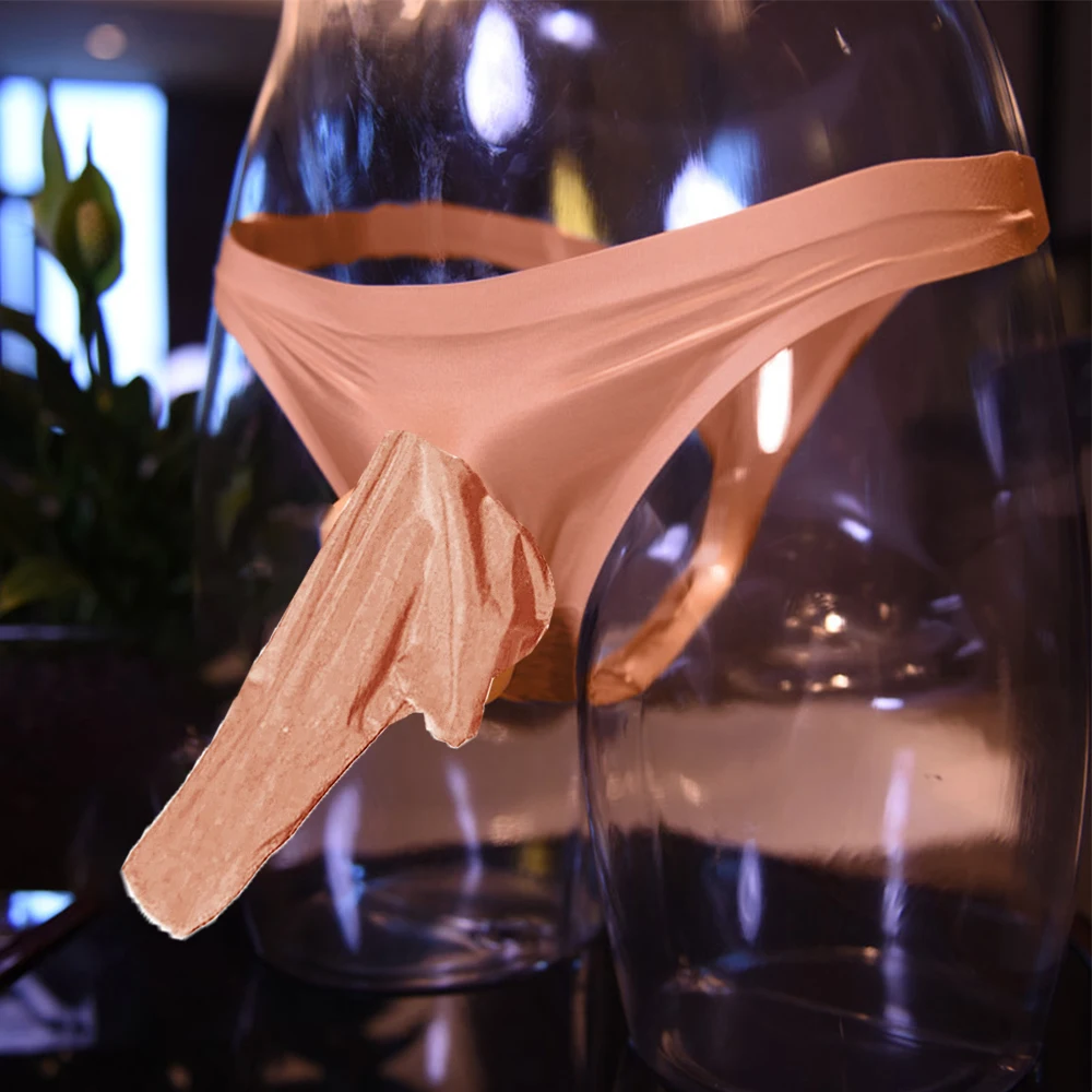 

1pc Fashion Sissy Mens Underwear Ice Silk Ultrathin Breathable Seamless Stretch Underpants Sexy Briefs For Man