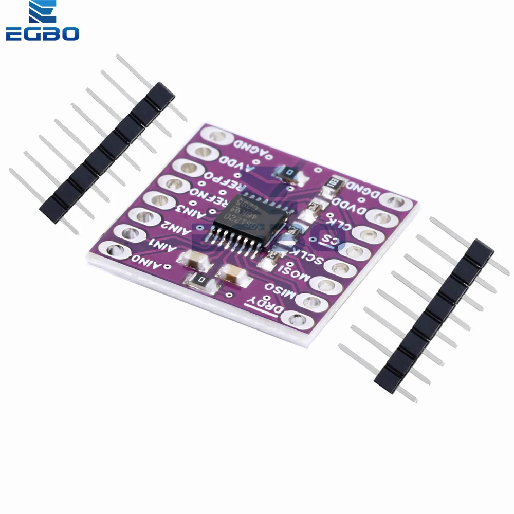 1~3PCS ADS1120/ADS1220 ADC 16 bit  24 Bit Converter Module I2C Low Power  24 Bit Analog-to-Digital Converter for arduino image 4