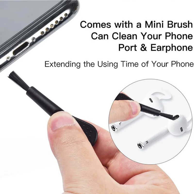 5-1pcs Cleaning Brush Dust Plug Cell Phone Charging Port Dust Cleaning Brush Earphone Dust Cleaning Brush Keyboard Cleaning Tool