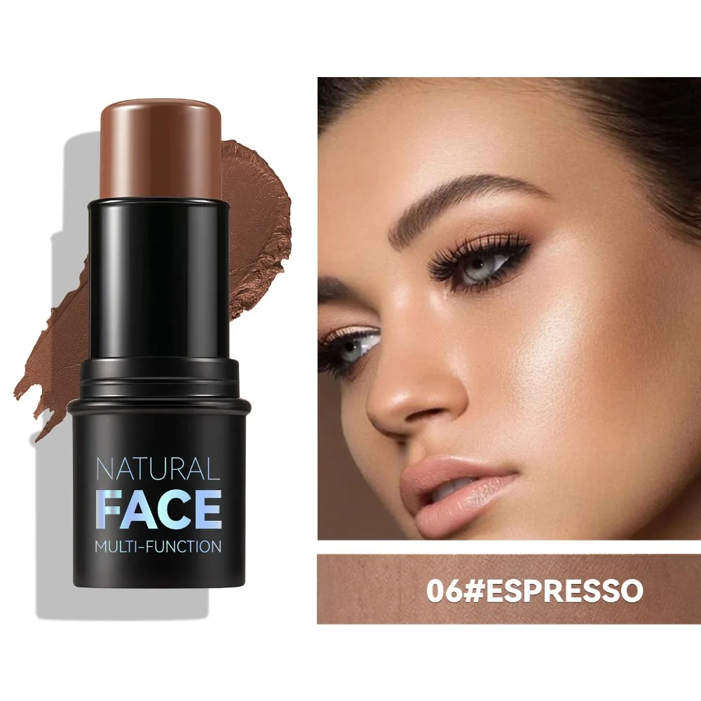Nuevo Bronceador para contorno facial, iluminador multifuncional, maquillaje facial, crema colorete para mujeres y niñas