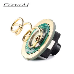 Switch with 20mm PCB and Copper Spring Soldered Suitable for Convoy S21B M21A M21B M26C L21B Flashlight
