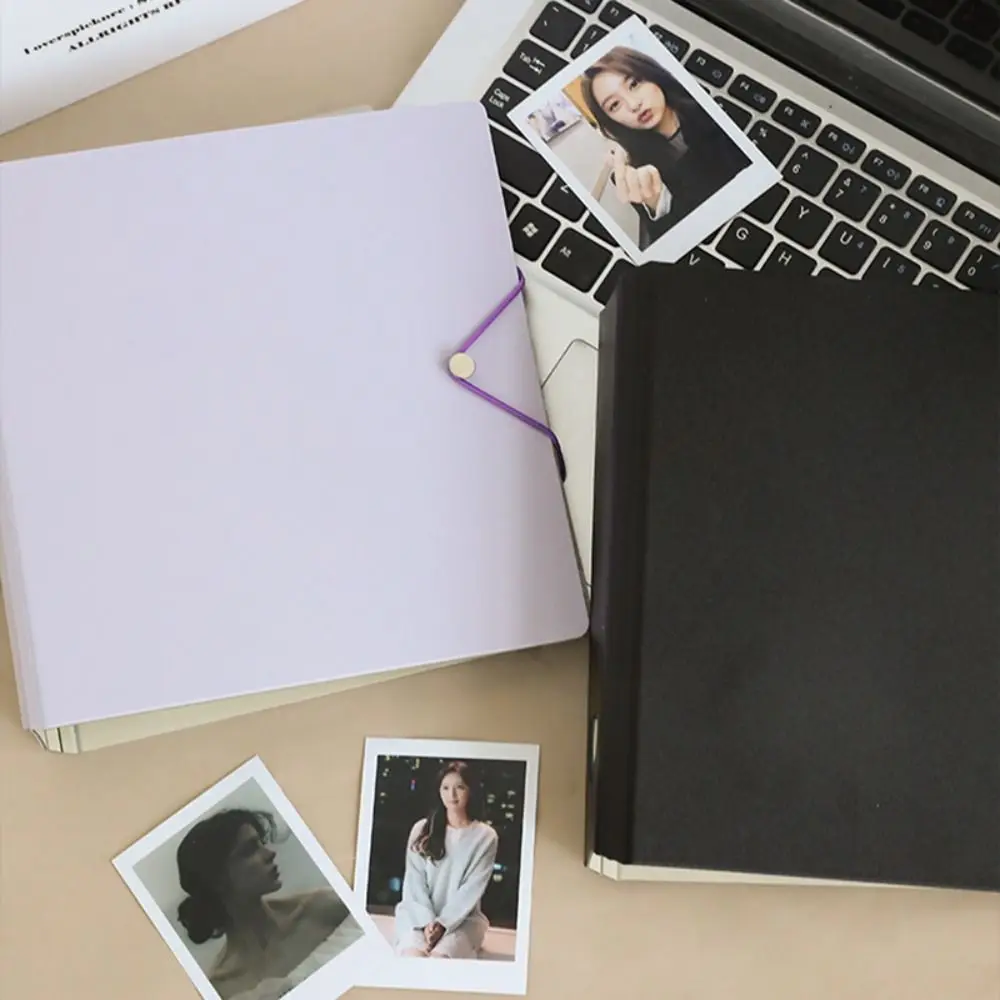 

A5 Photocard Collecting Four-box Grid Candy Color Photocard Binder Kawaii with Baffle Plate Binder Photo Cards Instant Photo