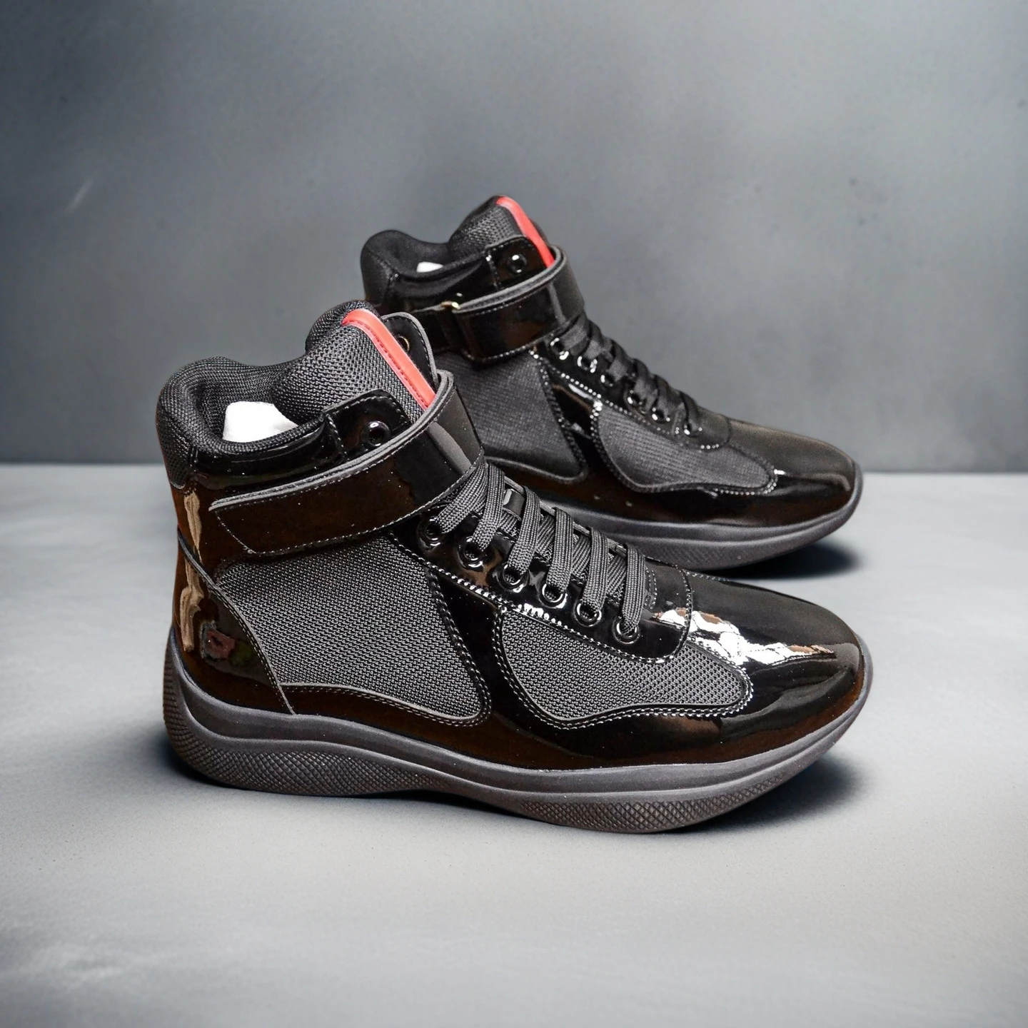 

Luxury Brand Men's Shoes Fall Winter High-Top Casual Sneakers Holiday Gifts Sports Shoes Patent Leather Outdoor Hiking Boots