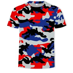 New Camouflage Clothes Leisure Men's and Women's T-Shirts Casual 3D Print Hip Hop Harajuku Personality Round Neck Short Sleeve