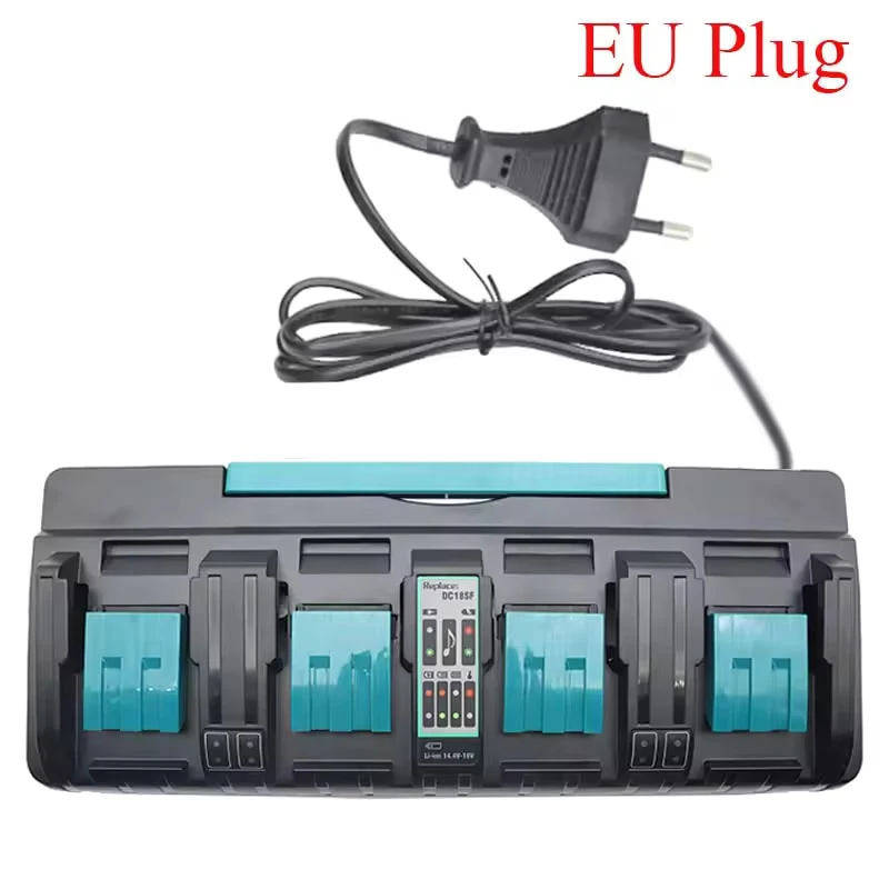 2/4 poort DC18SF lithiumbatterijladerstation Universele oplader voor Makita 14,4 V 18 V BL1430 BL1830 batterij Oplaadapparaat voor dubbel gebruik met USB mobiele powerbank-functie