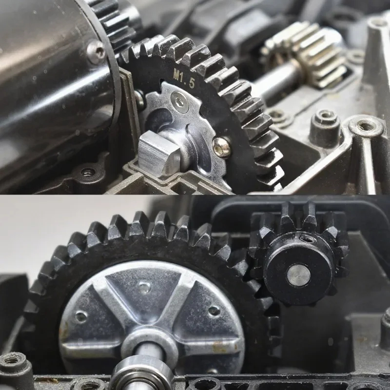 

2 шт. Закаленная сталь 1,5 мода, 35 т, 32 т, цилиндрическая шестерня и комплект шестерен шестерни 12 т 13 т для Trxs 1/5 X-Maxx XMAXX 1/6 XRT, обновленные детали