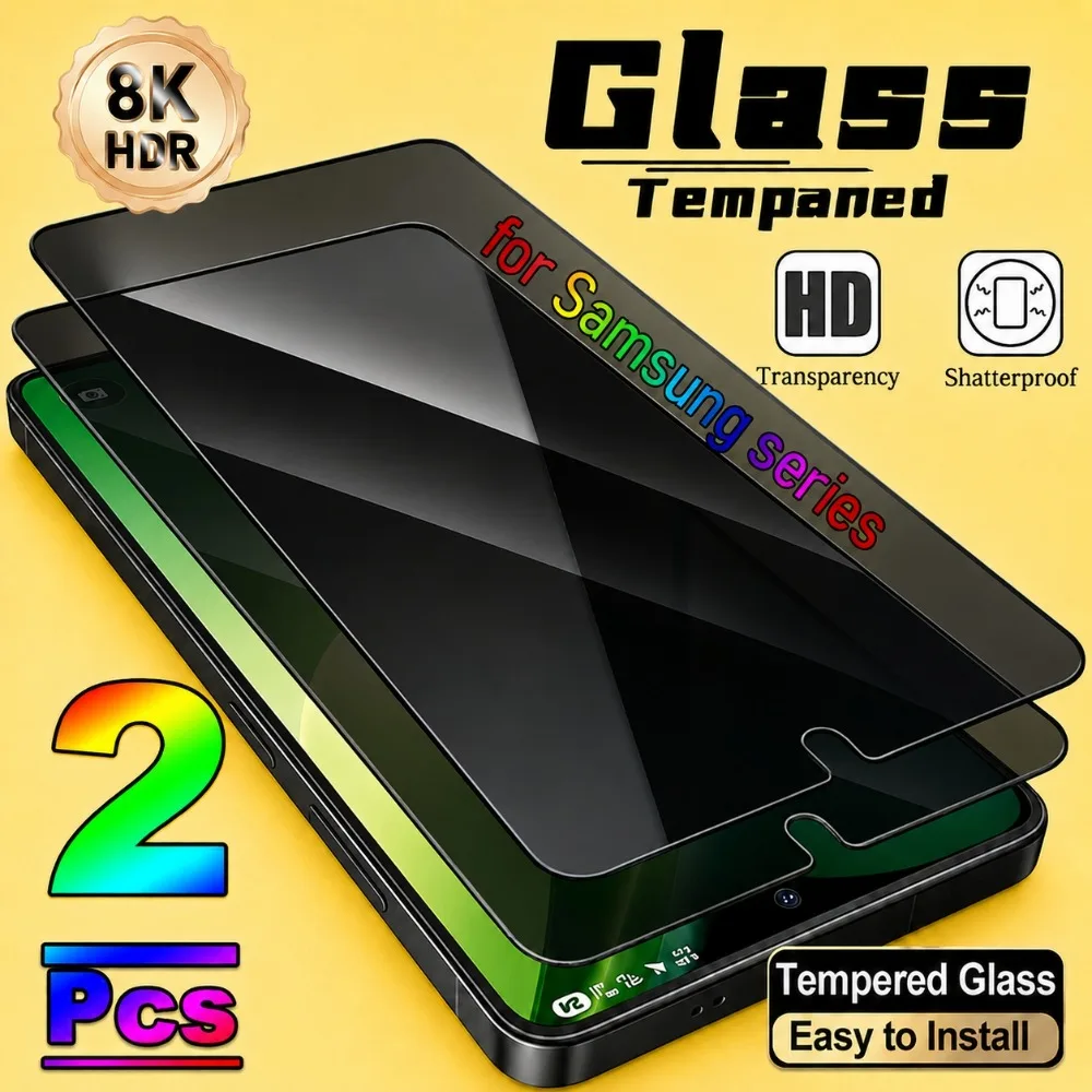 2Pcs Anti Spy Tempered Glass for Samsung Galaxy S26 S25 S24 Ultra S23 S22 S21 Plus S25 S24 S23 FE Anti-Scratch Screen Protector