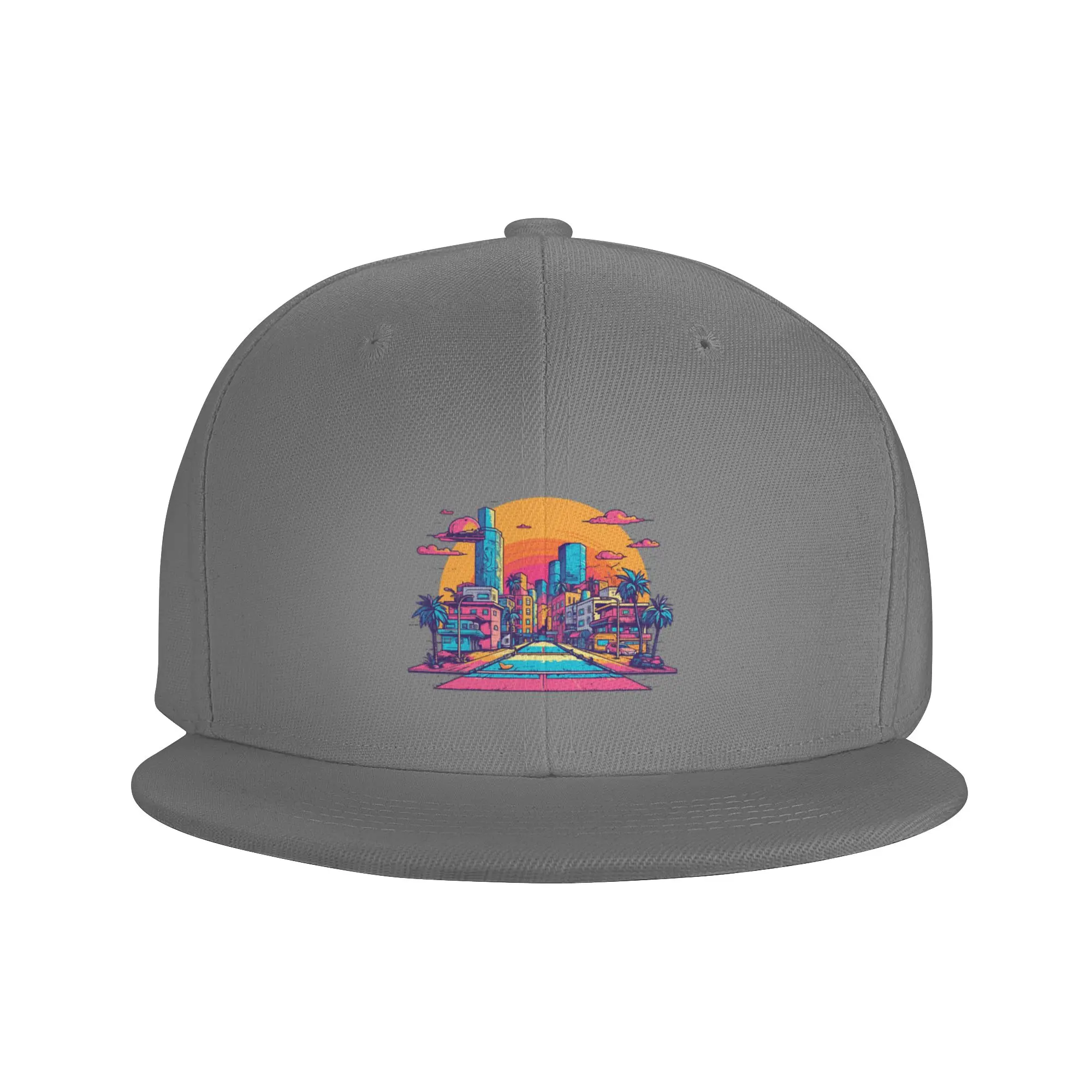 Fashion Urban Serenity  Captivating Images of Cityscapes Flat Brim Sun Hat  Commuting Sun Hats