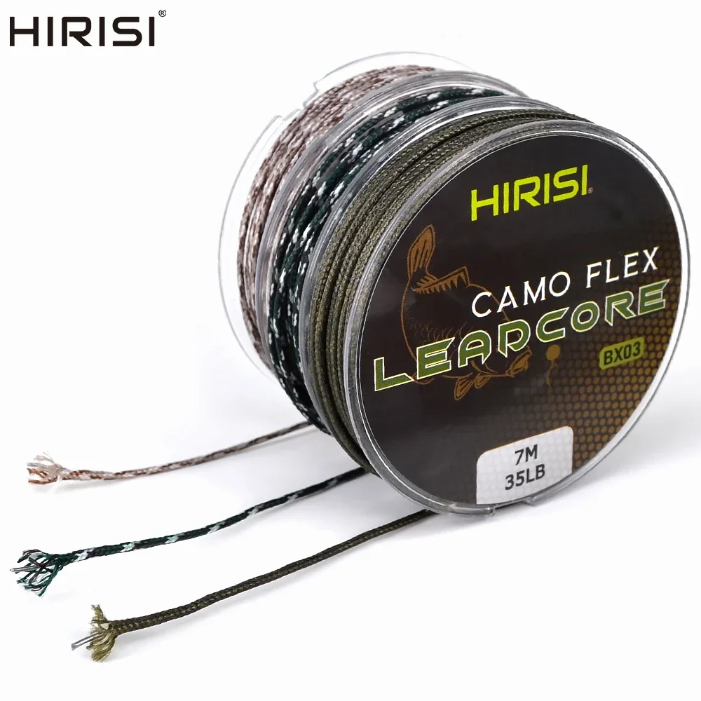 1pcs 35LB 7M Leadcore Carp Fishing Tackle Line Make Carp Hair Rigs 3 Color Braided Lead Line