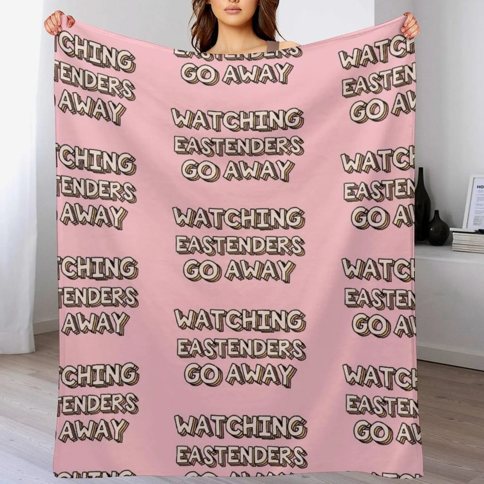 Watching Eastenders Go Away Throw Blanket Furry Blankets For Baby Tourist Blankets