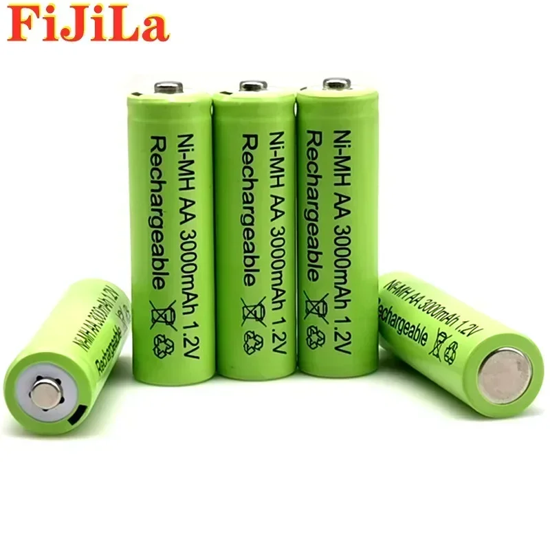 

Batteries Rechargeables, Pré-chargées, 1.2V AA 3000 MAh NI MH