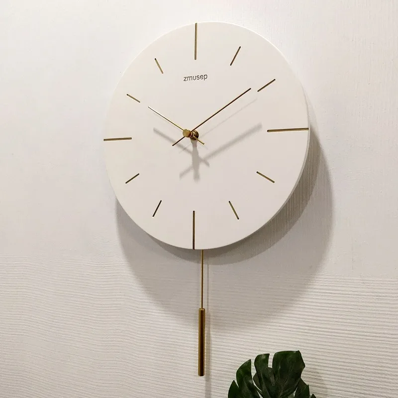 Modern Wall Clock Nordic Silent Wall Watch Luxury Elegant Pendulum Clocks Minimalist Aesthetic Living Room Watches Home Decor