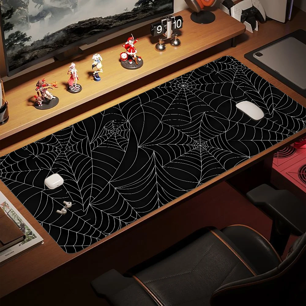 Big Mouse Pad Gaming Accessories Xxl Extended Mats Offices Rug Esports Anime Gamer Mause Mousepad Spider Web Mausepad Mouspad