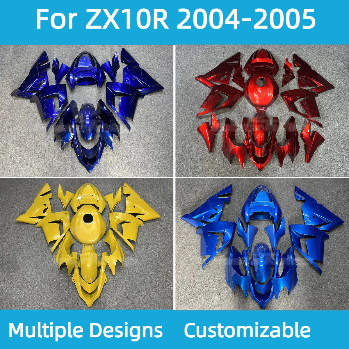 

For Kawasaki ZX 10R 2004 2005 Fairings Motorcycle ZX10R 04 05 Aftermarket Bodywork Injection Fairing Kit