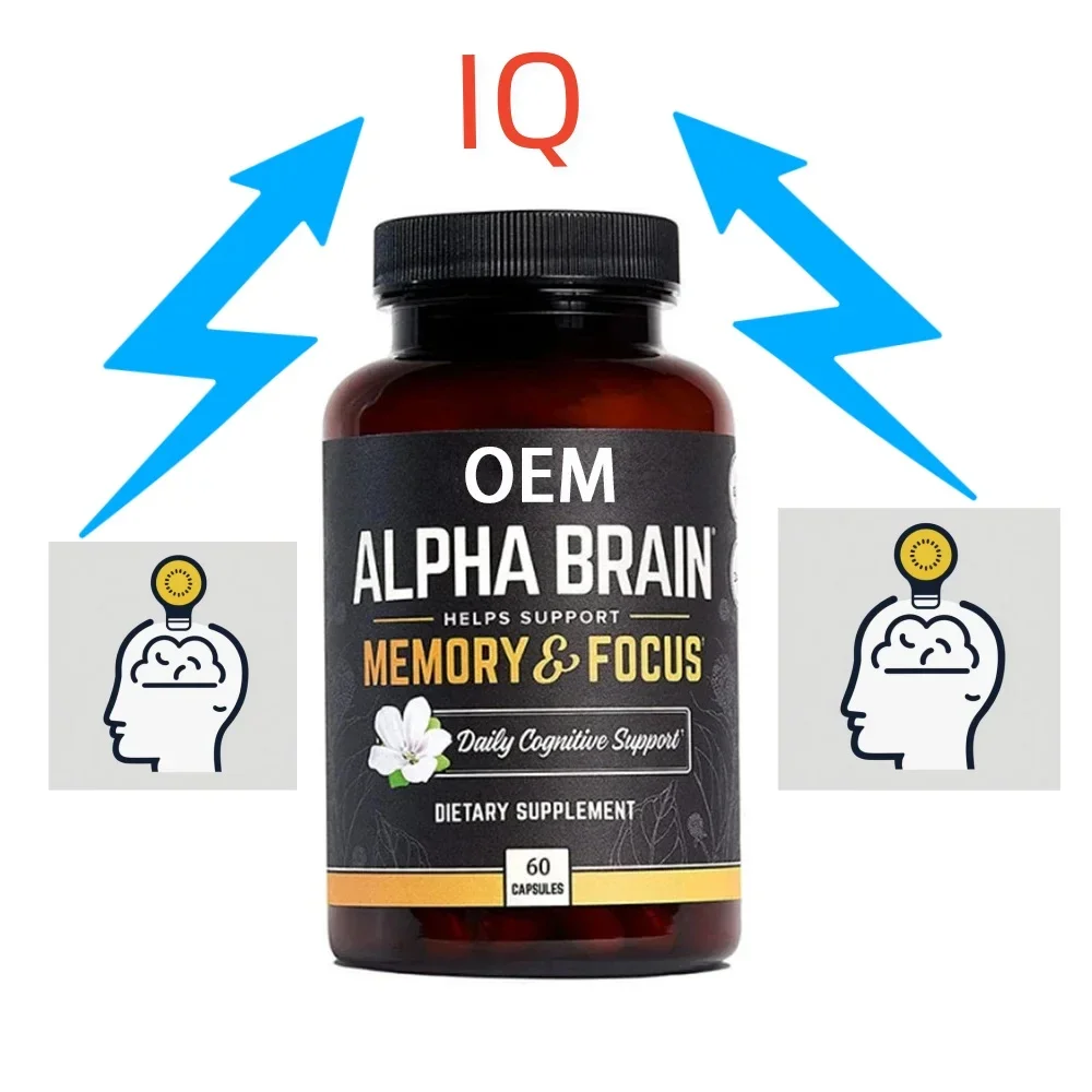 

Alpha Brain Capsules Intelligence Capsule 60 Pcs Promotes Brain Supplementation Vegetarianism Help Support Menory