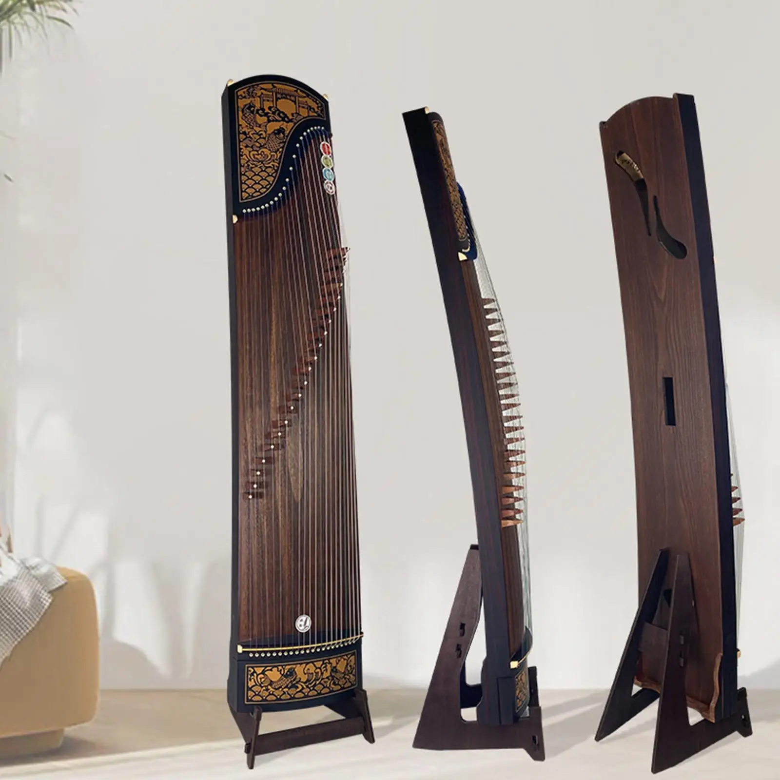 

Durable Wood Guzheng Stand Musical Instruments Accessories Guitar Easel Holder for Cross Flute Accessories