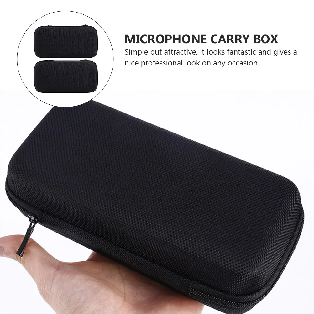 

2Pcs Microphone Box Simple Attractive Compact Hard Case for Daily Use Travel Eva Microphone Storage Box Hard Case
