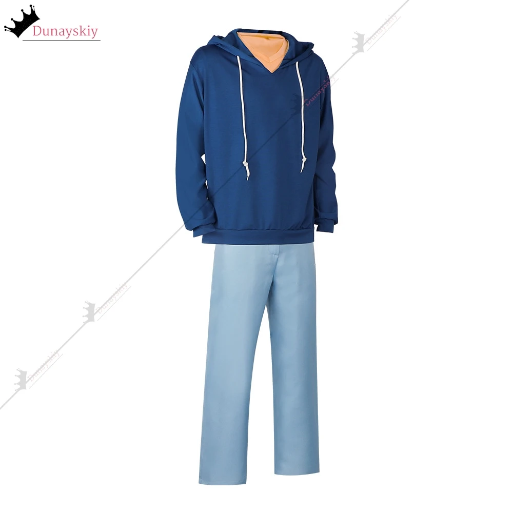 Sung Jin คอสเพลย์อะนิเมะ Solo Leveling เครื่องแต่งกายสีฟ้าชุด Hoodie ชุด Solid Sweatshirt Unisex ชุด Sung Jin บทบาทเล่นผ้า