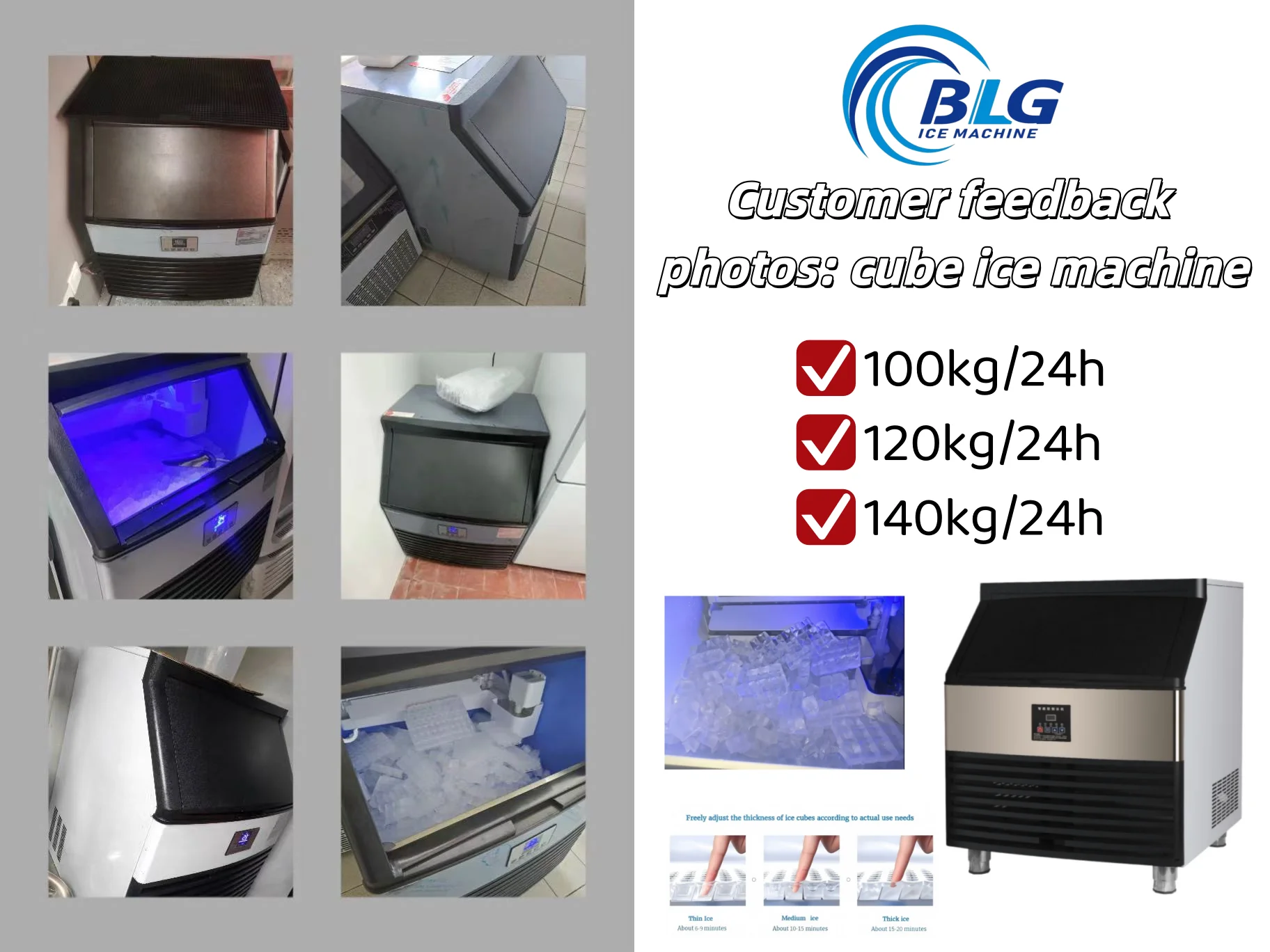 Commercial Block Ice Making Machine Stable Production Performance for Catering Drinks and Food Preservation