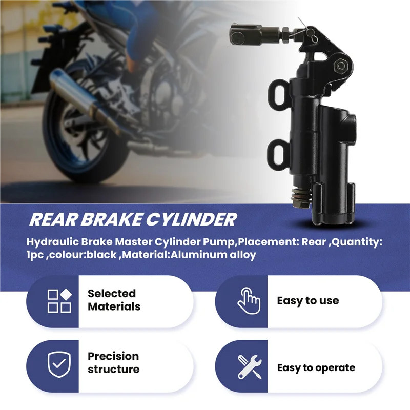

Universal Motorcycle Rear Hydraulic Brake Master Cylinder Pump For Yamaha Suzuki Kawasaki ATV Dirt Bike-AB36