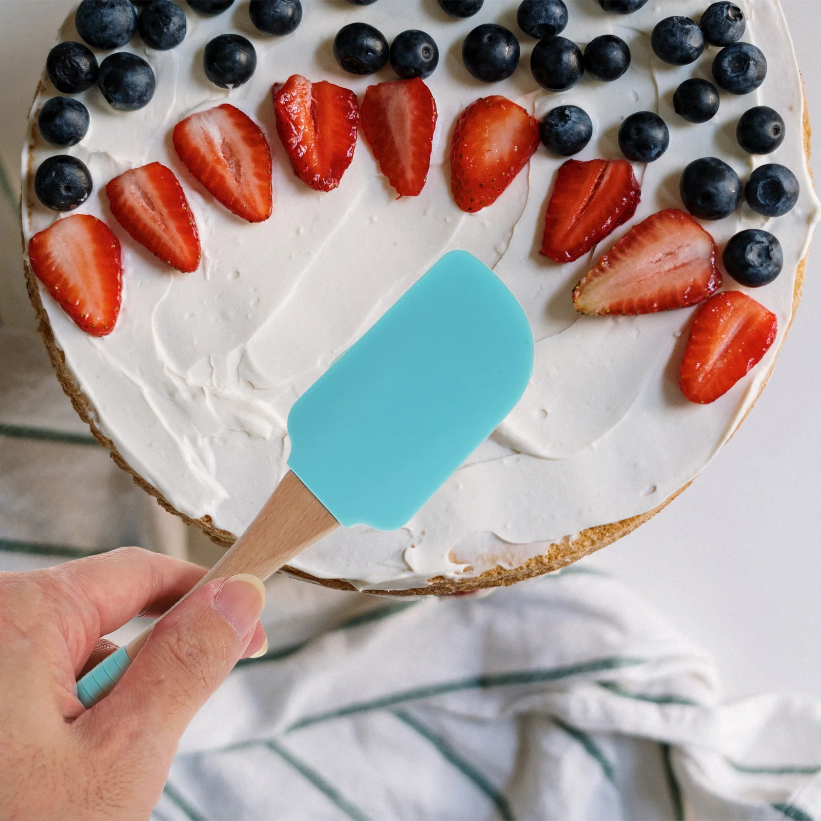 

1 Set Silicone Spatula Kit Oil Brush Fine Workmanship Ergonomic Handle Nonstick Scraper For Baking Cooking Cake Cream Mixing