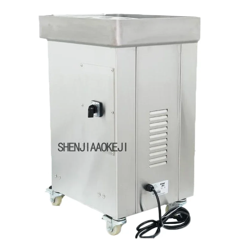 Tagliatrice elettrica della fetta di carne dell'acciaio inossidabile 500 kg/h tagliatrice commerciale della carne 220V 550W tagliatrice della carne