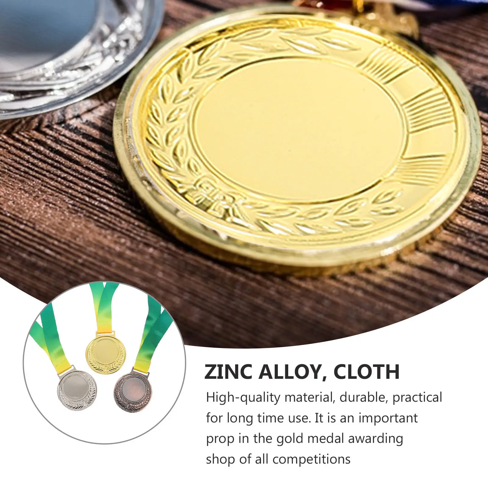 

Набор из 3 детских медалей: высококачественные металлические медали для победителей, для детских соревнований, игр, награждений, церемоний, призы с лентами