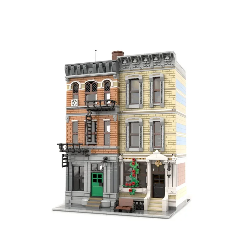 MOC-71914 Street View Modular New Block City Assembled Splicing Building Block Model 3173 Parts Children's Birthday Toy Gift