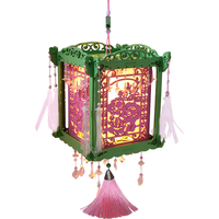 NEW DIY Wooden Doll Houses Chinese Lantern Casa Miniature Building Kits with Led Light Dollhouse for Girls Birthday Gifts