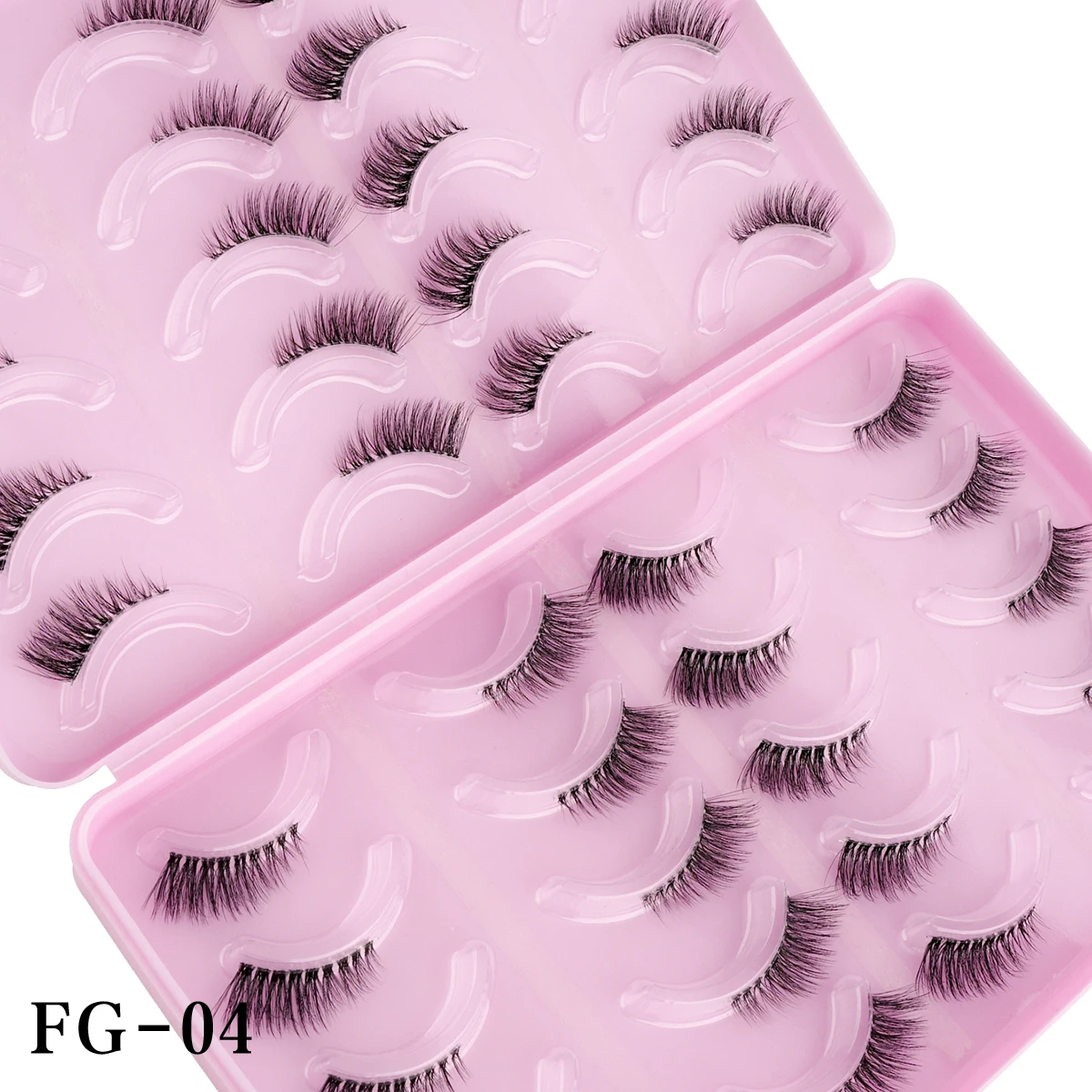 YSDO 20 pairs Natural 3D Mink Eyelashes Makeup Faux Mink Lashes Book Soft Wispy False Eyelash Extension Tools Half Fake Lashes