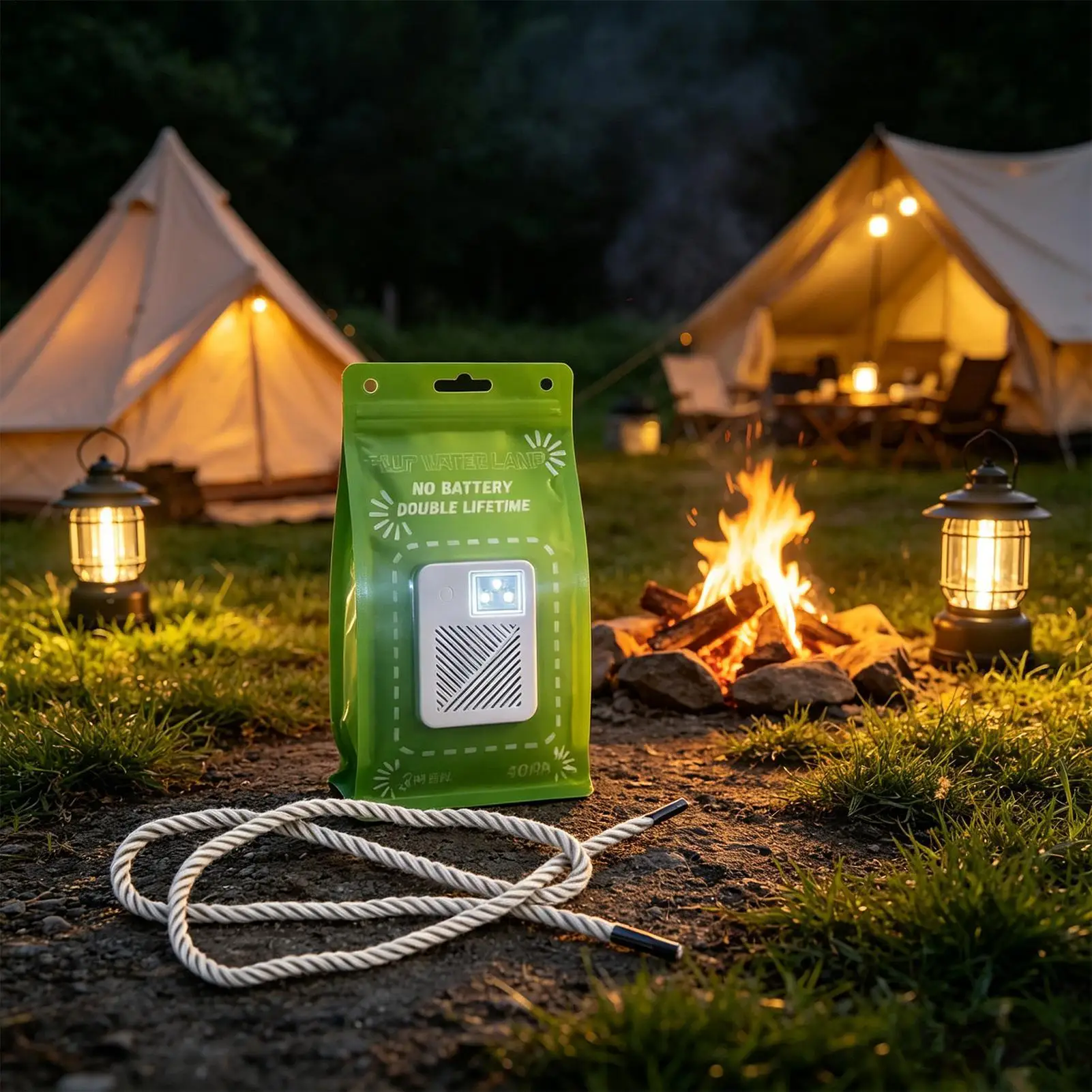 

3 Modes Pocket Salt Lamp Outdoor Lantern Saltwater Powered LED Lamp for Picnic Hiking Backpacking Traveling Commuting Urban