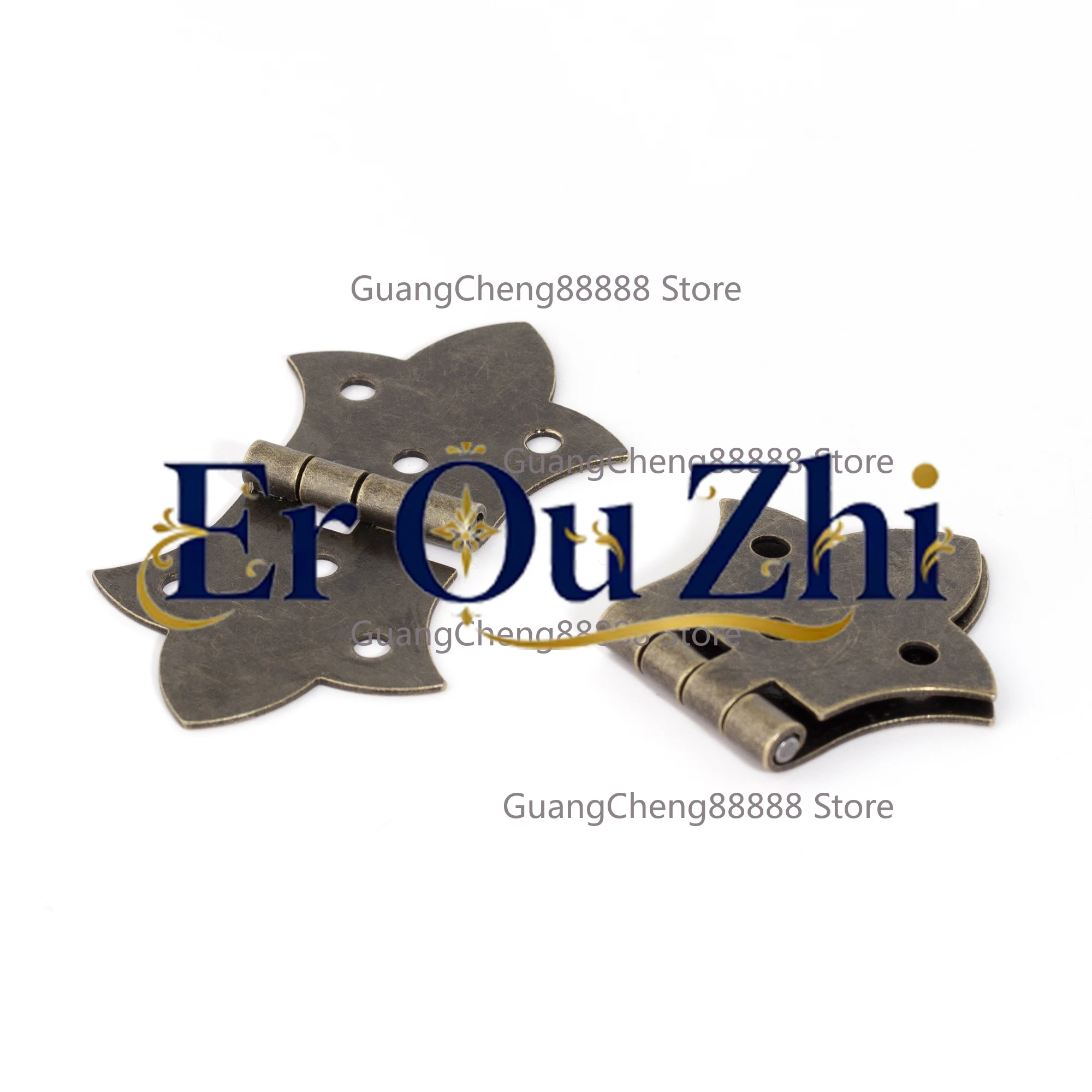 2PCS Vintage Metal 270 Degree Decorative Hinges Antique Jewelry Box Flip Hinges Small Iron Hinge for Wooden Boxes and Furinture