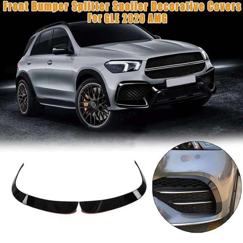 Car Carbon Fiber Front Bumper Splitter Spoilers Canard Air Knife Surround Trim for Mercedes-Benz GLE 2020 AMG