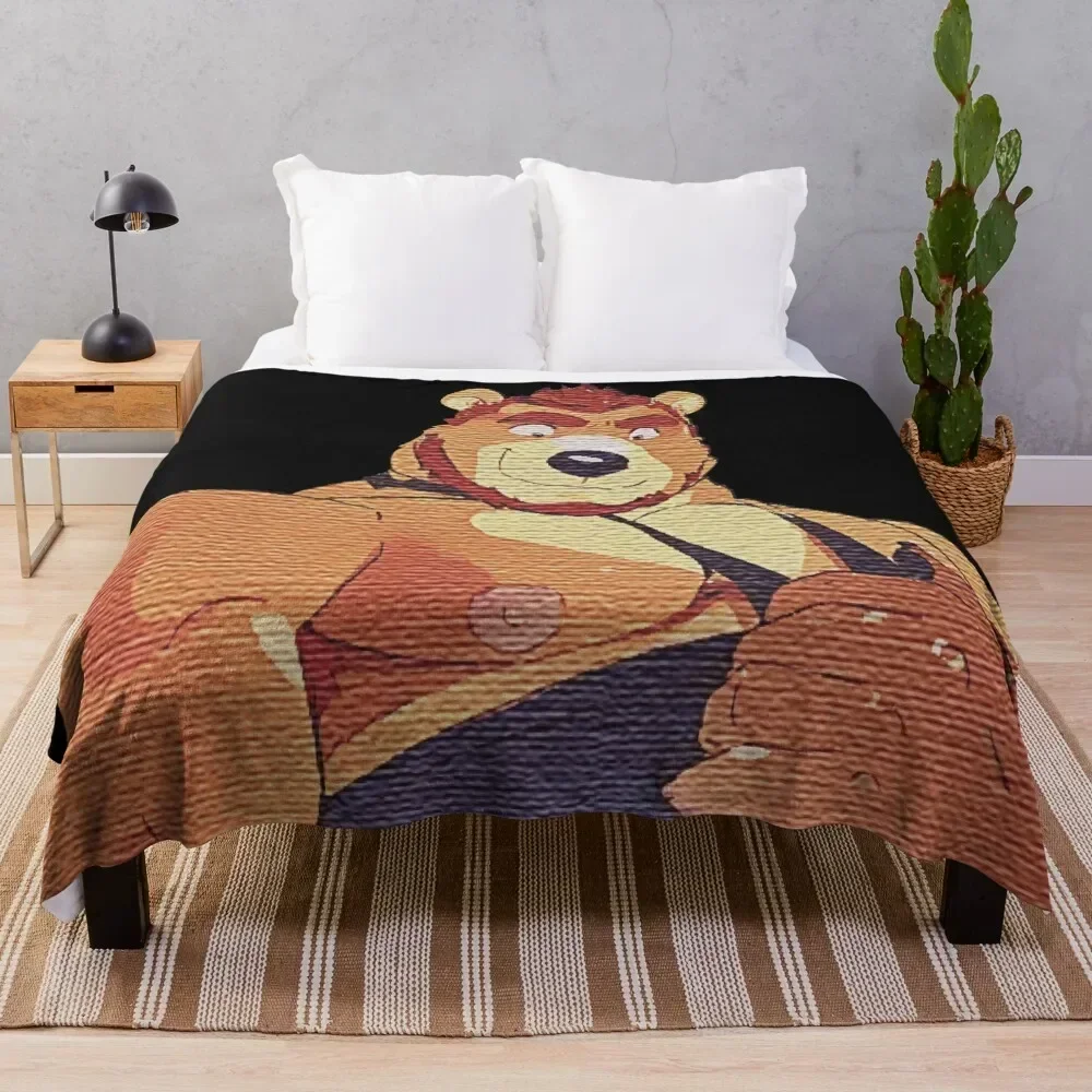 

Bara gay bear nipples Throw Blanket Luxurious Soft Blanket Holiday Gift for Family