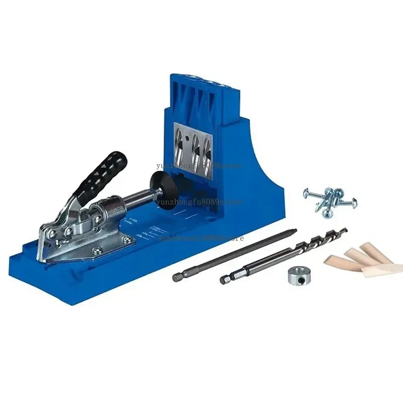 Woodworking Inclined Hole Locator, Adjustable Angle Drill Guide with Chuck, Precision Hole Jig