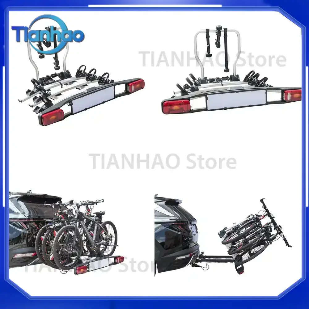Bike Rack for Car Rear Mount 3-Bike Travel Carrier for Automobile