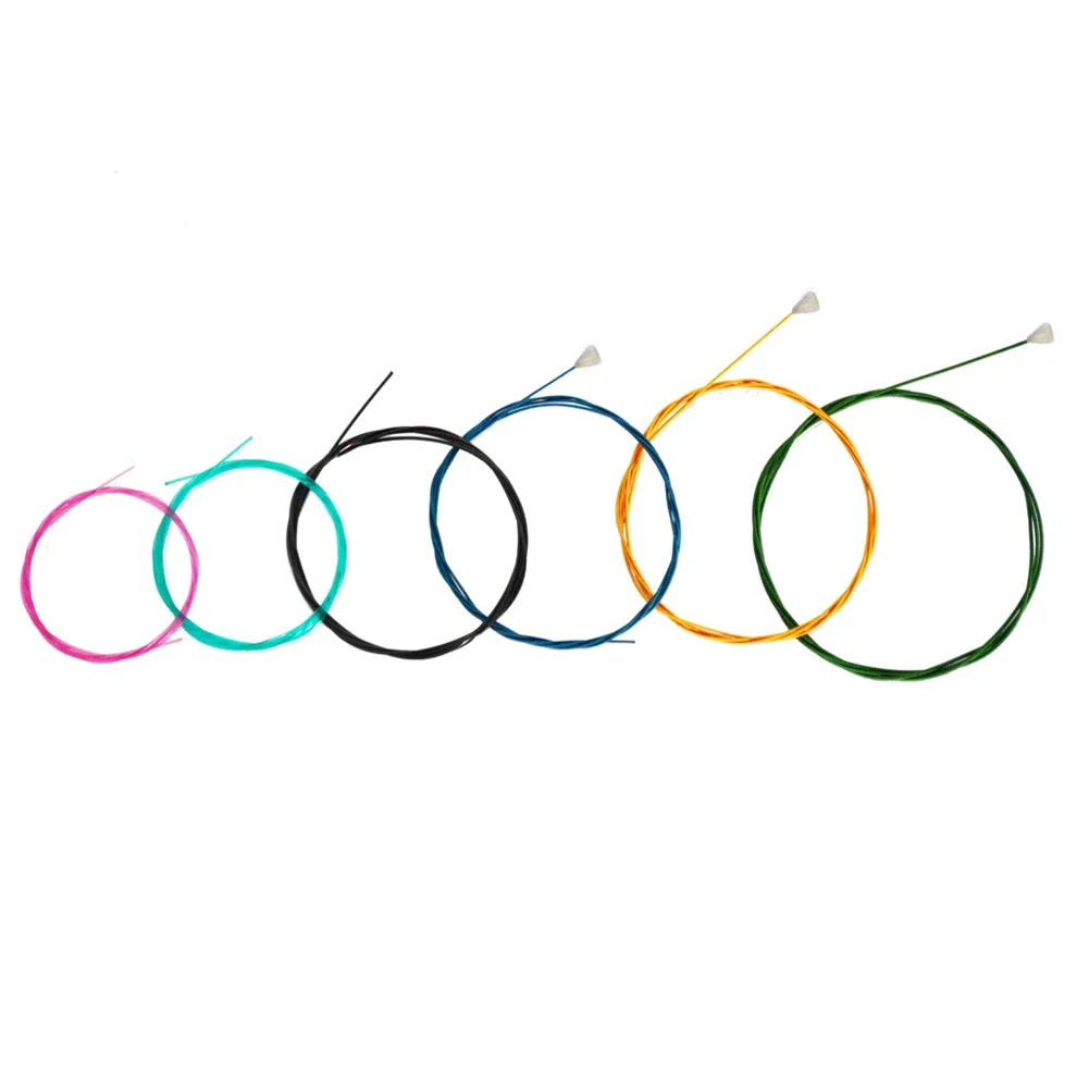 6pcs/set Classical Guitar Nylon Strings Colorful Anti-rust Tone Bright Classical Guitar Replacement Musical Instrument Accessory