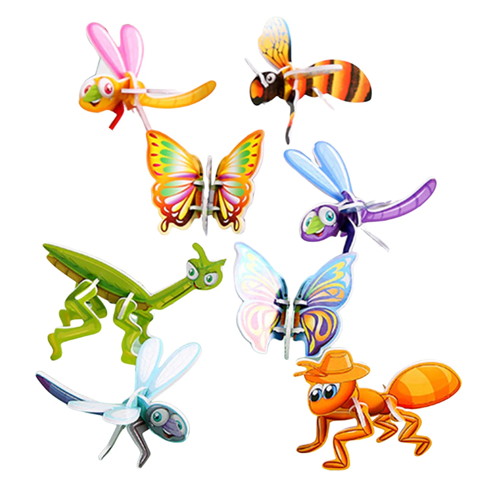 

3D Cartoon Insect Assembly Puzzles Cognitive Funny Montessori Puzzles Toy for Children Early Educational Toys