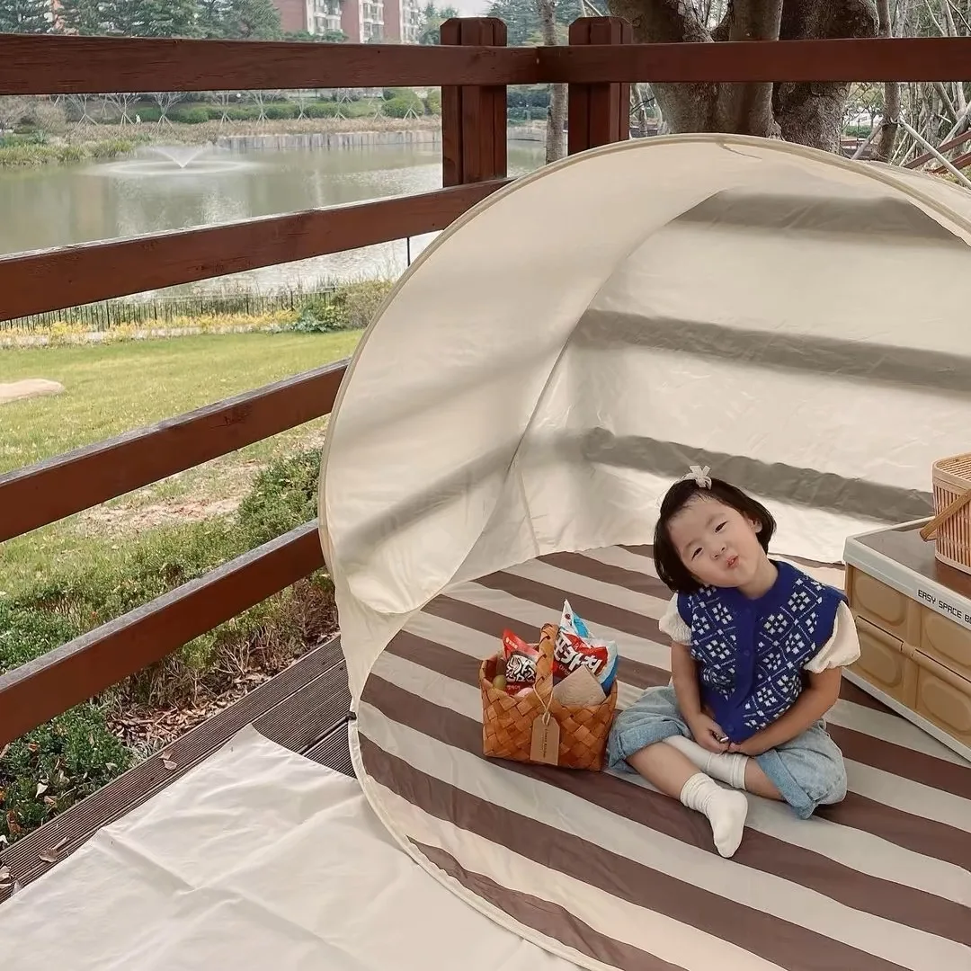 South Korea ins portable children's tent outdoor camping in one second to quickly open a large space shade beach tent