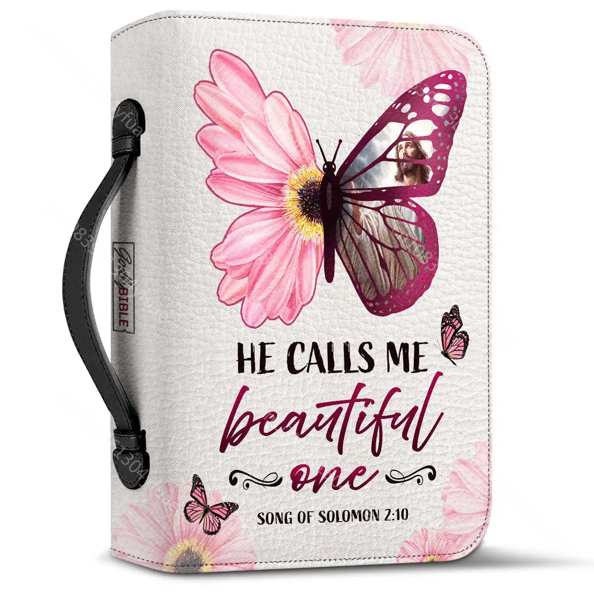 He Calls Me Beautiful One Song Of Solomon Bible Hymns Print Women's Bible Bag Book Cover Case Handbags Bible Storage Bag Gifts