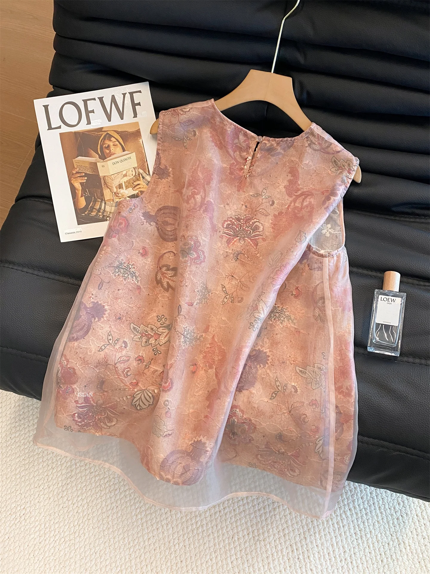 

Sweet Sle Me Splicing Embroidered Svel Vest Women's Summer New Pink Age Reduction Top Outerwear Casual Loose Fit